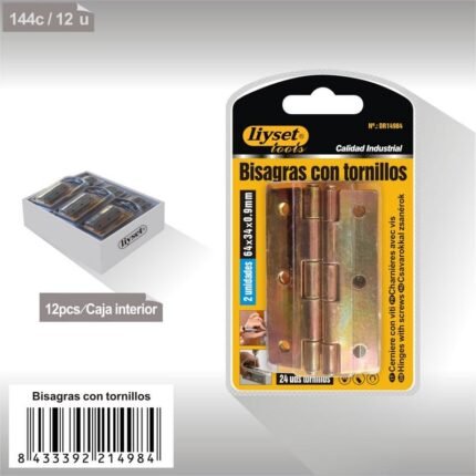BISAGRAS CON TORNILLOS XH632479- 2 64X34X0.9MM