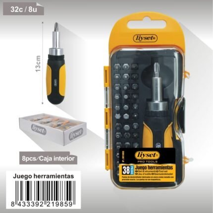 JUEGO HERRAMIENTAS DE 38 PIEZAS YJPS-6048/38