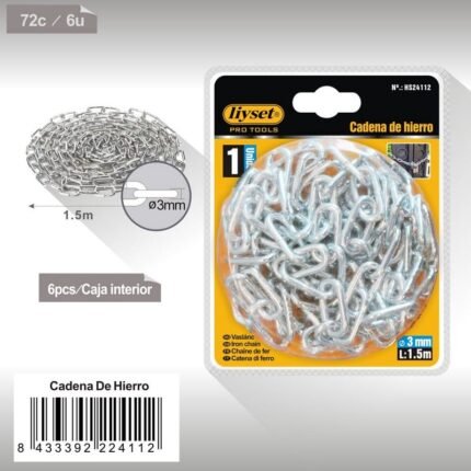 CADENA DE HIERRO 3MMX1.5M