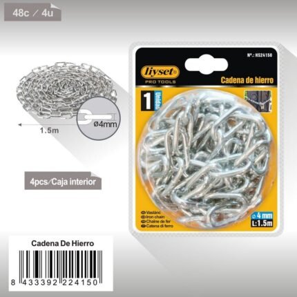 CADENA DE HIERRO 4MMX1.5M