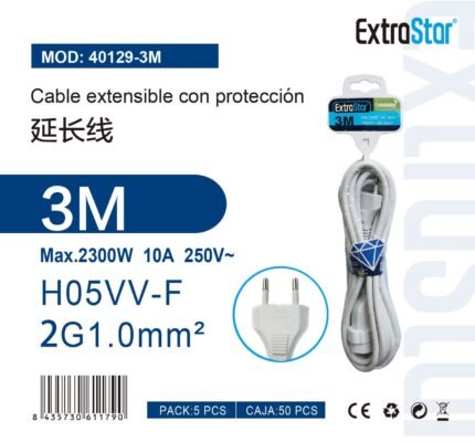 ΚΑΛΩΔΙΟ ΕΠΕΚΤΑΣΗΣ 3M 2G1.5MM^2 H05VV-F