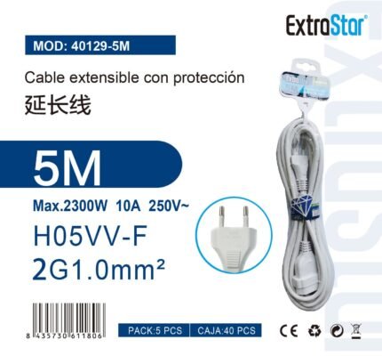ΚΑΛΩΔΙΟ ΕΠΕΚΤΑΣΗΣ 5M 2G1.5MM^2 H05VV-F