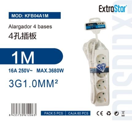ΠΟΛΥΠΡΙΖΟ 4 ΘΕΣΕΩΝ 1M 3G1.5MM^2