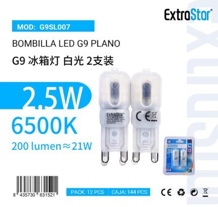 ΛΑΜΠΕΣ LED ΦΕΙΡΑ ΓΙΑ ΝΤΟΥΙ G9 2.5W 6500K 2PCS