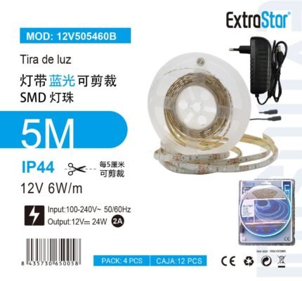 ΤΑΙΝΙΑ LED ΜΕ ΜΠΛΕ ΦΩΣ 5M