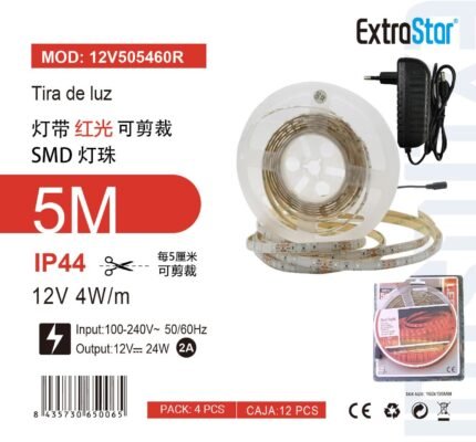 ΤΑΙΝΙΑ LED ΜΕ ΚΟΚΚΙΝΟ ΦΩΣ 5M