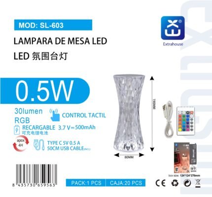 ΔΙΑΚΟΣΜΗΤΙΚΗ ΛΑΜΠΑ LED ΕΠΑΝΑΦΟΡΤΙΖΟΜΕΝΗ 0.5W