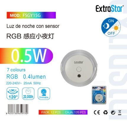ΝΥΧΤΕΡΙΝΟ ΦΩΣ LED ΜΕ ΑΙΣΘΗΤΗΡΑ RGB 0.5W