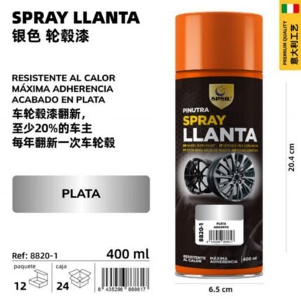 LLANTA COCHE PLATA 400ML
